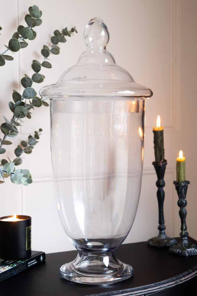 Extra Large Glass Apothecary Jar with Lid