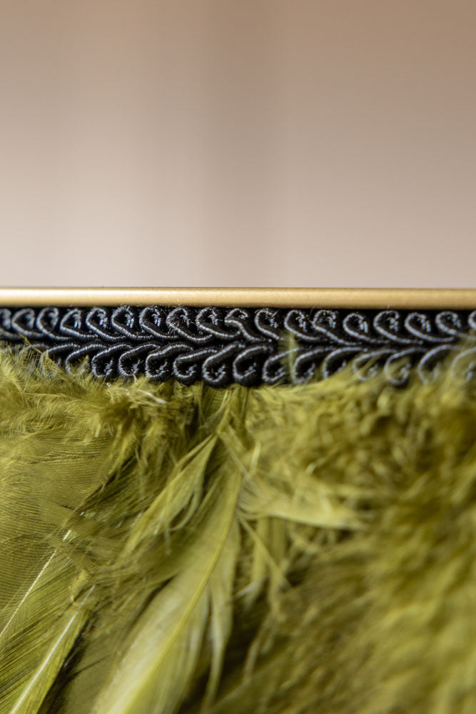 Fabulous Feather Ceiling Light Shade - Olive Green