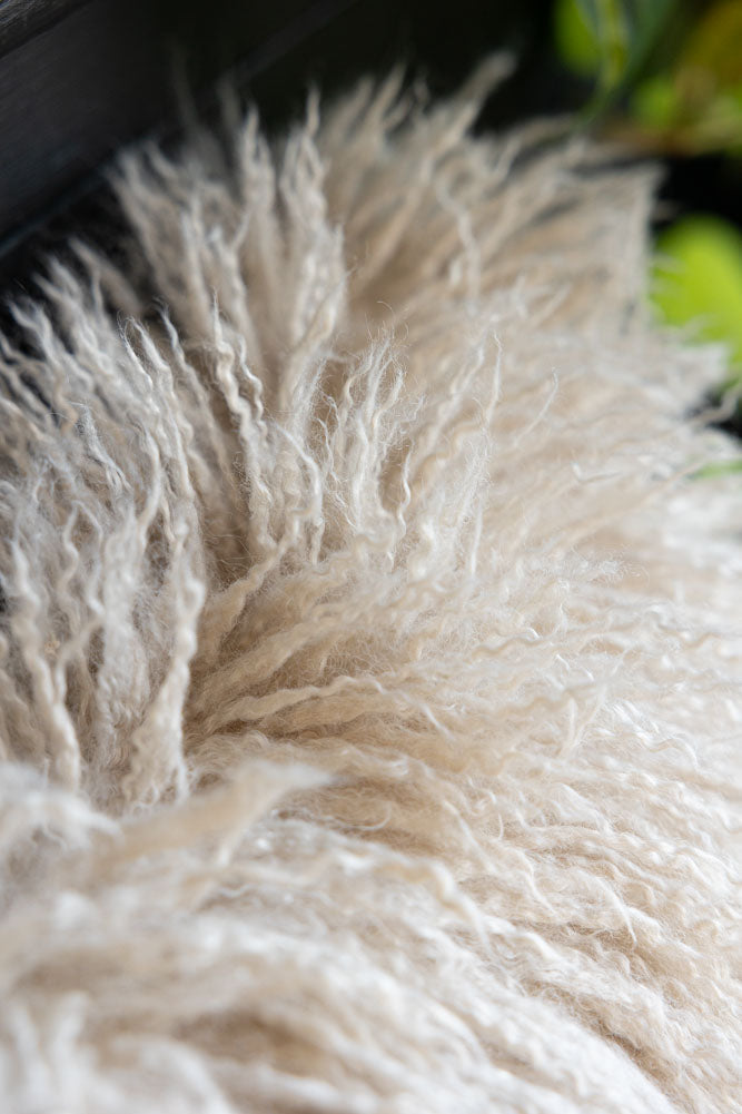 Faux Mongolian Natural Cushion