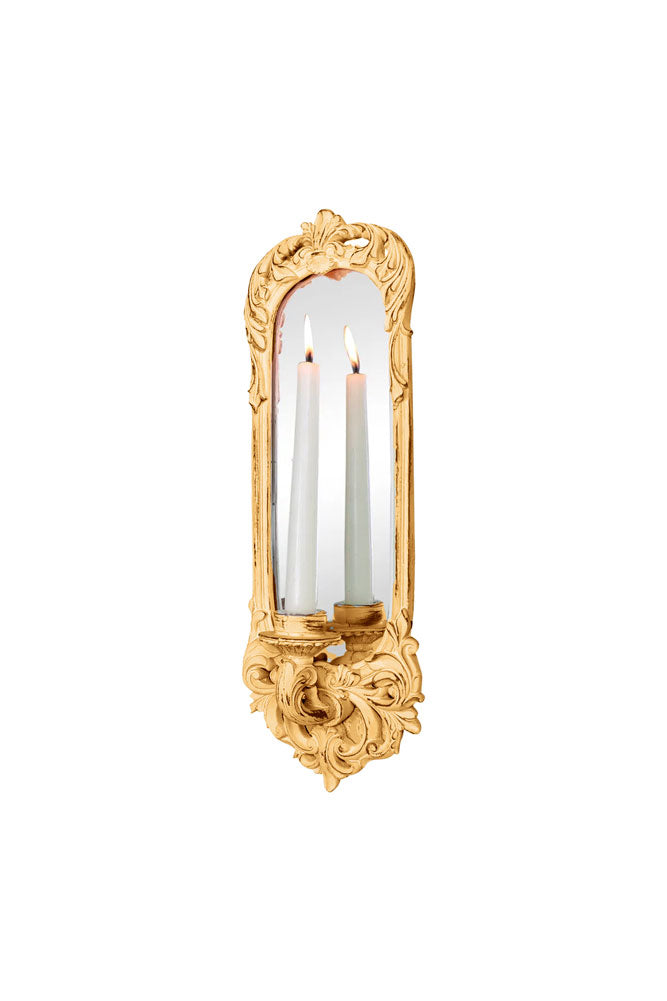 Filigree Framed & Mirrored Candle Wall Sconce