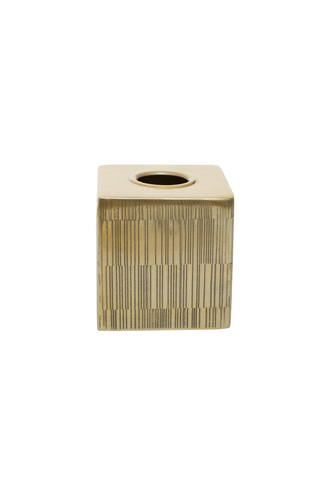 Fine Line Detail Gold Effect Tissue Box