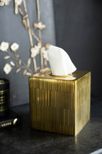 Fine Line Detail Gold Effect Tissue Box