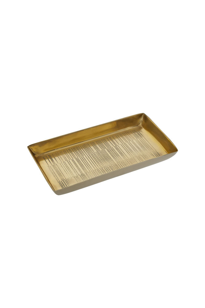 Fine Line Detail Gold Effect Trinket Tray