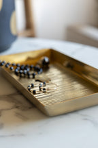 Fine Line Detail Gold Effect Trinket Tray
