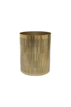 Fine Line Detail Gold Effect Waste Bin