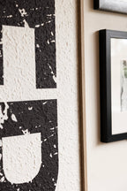 Framed Black & White Merci Wall Art