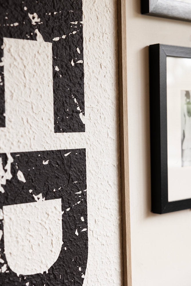 Framed Black & White Merci Wall Art