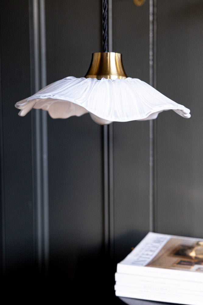 Frosted Flower Daisy Glass Easyfit Ceiling Light Shade