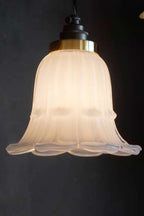 Frosted White Vintage-Style Glass Easyfit Ceiling Light Shade
