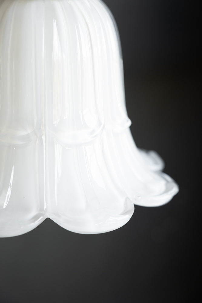 Frosted White Vintage-Style Glass Easyfit Ceiling Light Shade