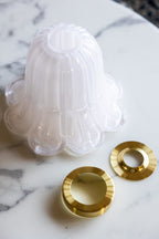 Frosted White Vintage-Style Glass Easyfit Ceiling Light Shade