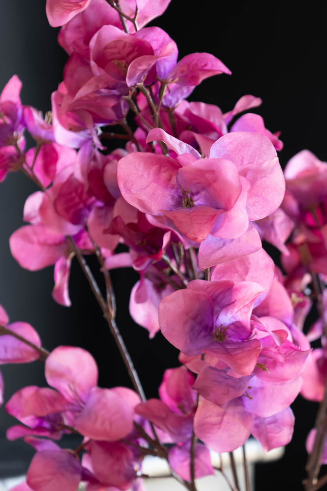 Faux Fuchsia Pink Blossom Flower Stem