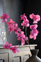 Faux Fuchsia Pink Blossom Flower Stem