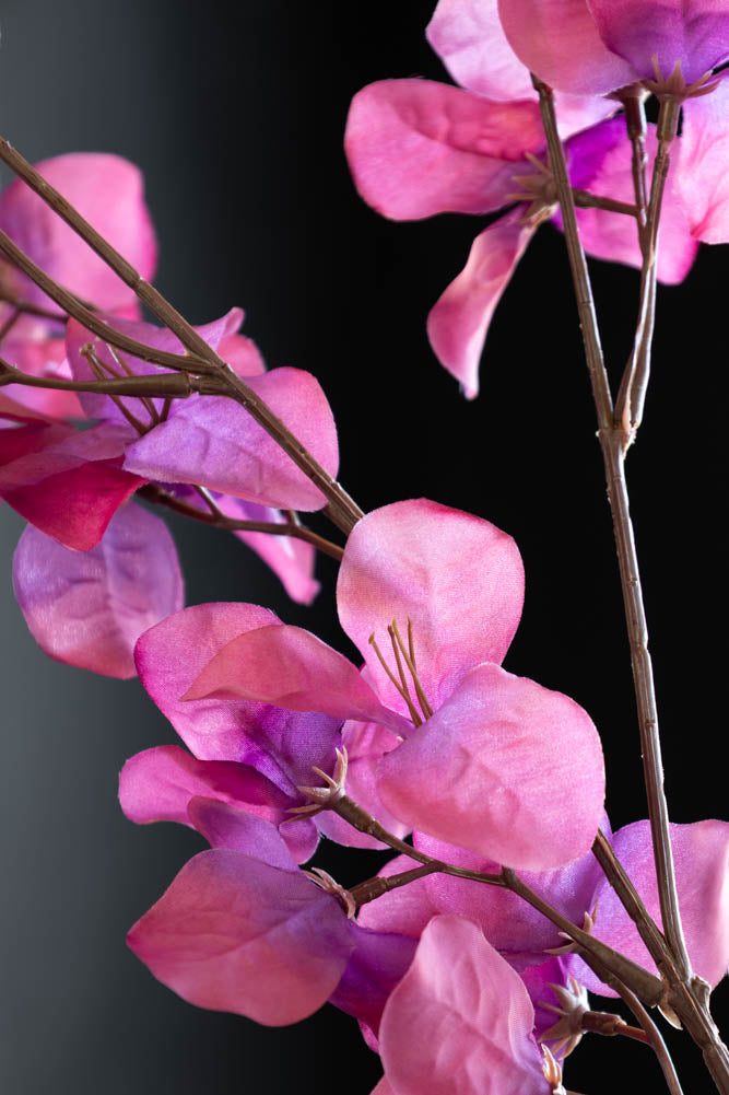 Faux Fuchsia Pink Blossom Flower Stem