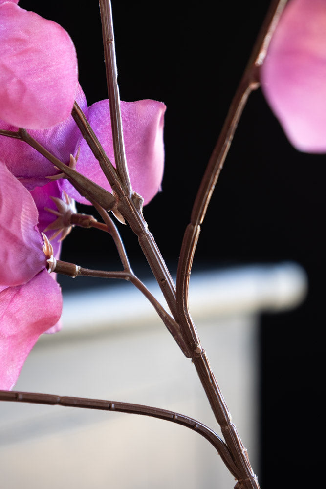 Faux Fuchsia Pink Blossom Flower Stem