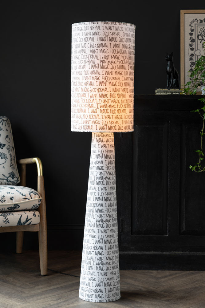 Fuck Normal, I Want Magic Print Floor Lamp