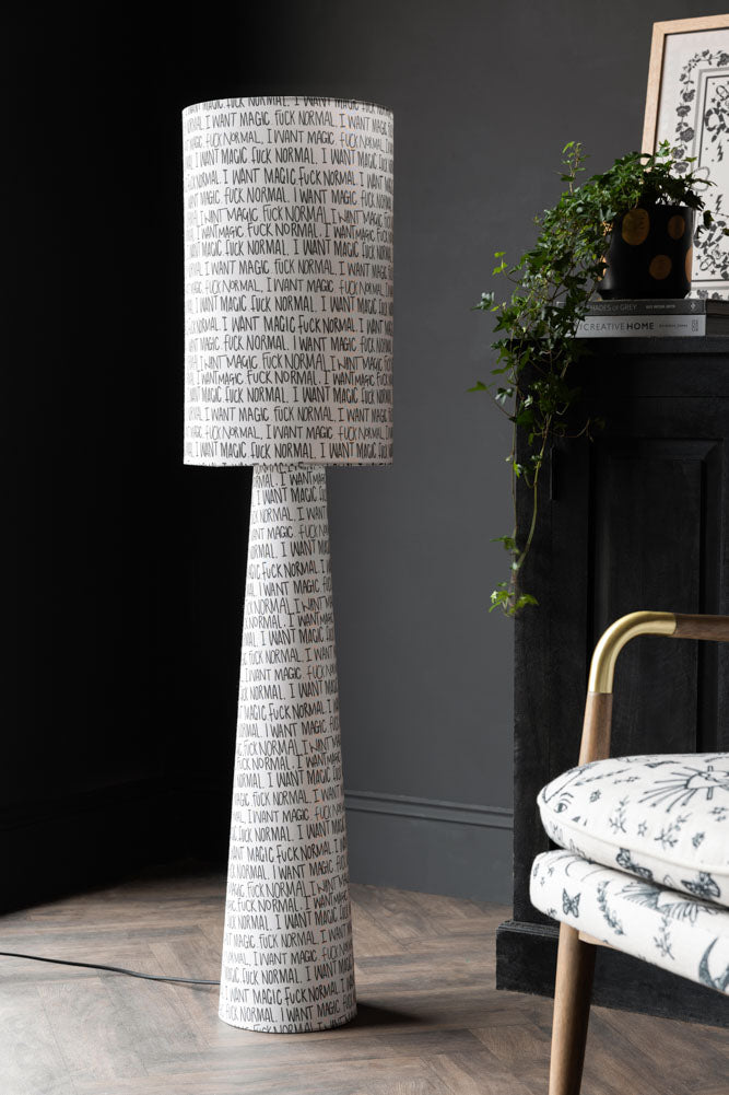 Fuck Normal, I Want Magic Print Floor Lamp