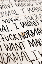 Fuck Normal, I Want Magic Print Reversible Quilt