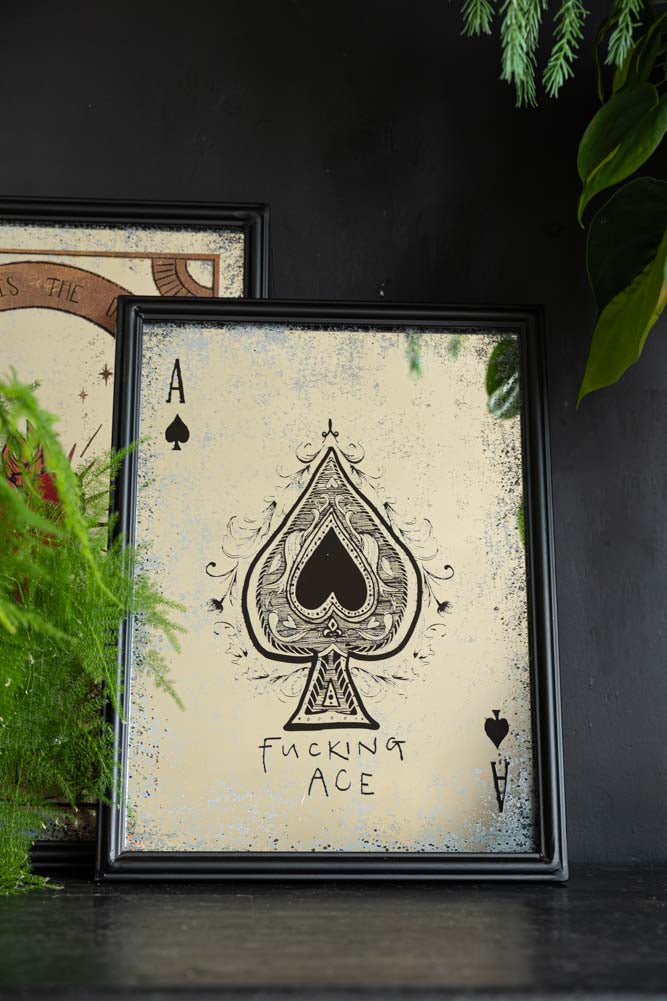 Fucking Ace Decorative Playing Card Mirror