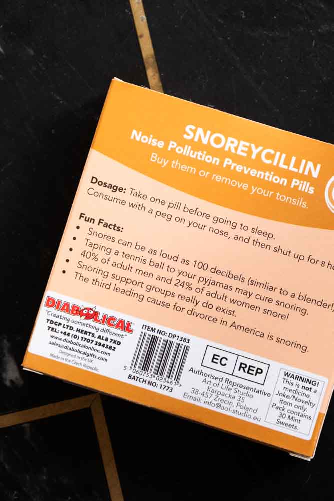 Snoreycillin Mints Pill Packet