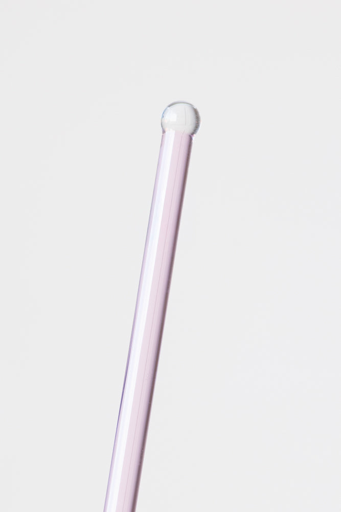 Pink Glass Cocktail Stirrer