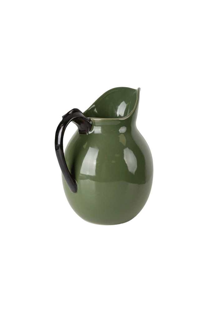 Glazed Jug in Olive Green