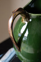 Glazed Jug in Olive Green