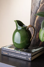 Glazed Jug in Olive Green