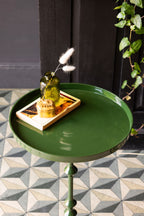 Glossy Green Side Table