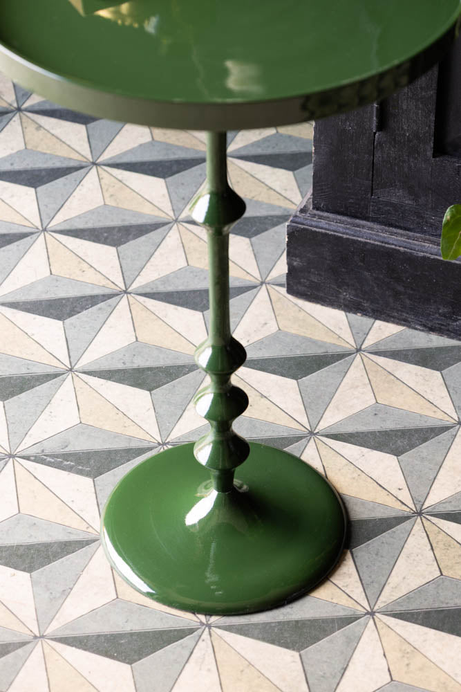 Glossy Green Side Table