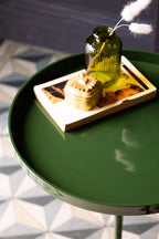 Glossy Green Side Table