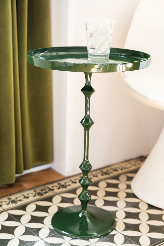 Glossy Green Side Table