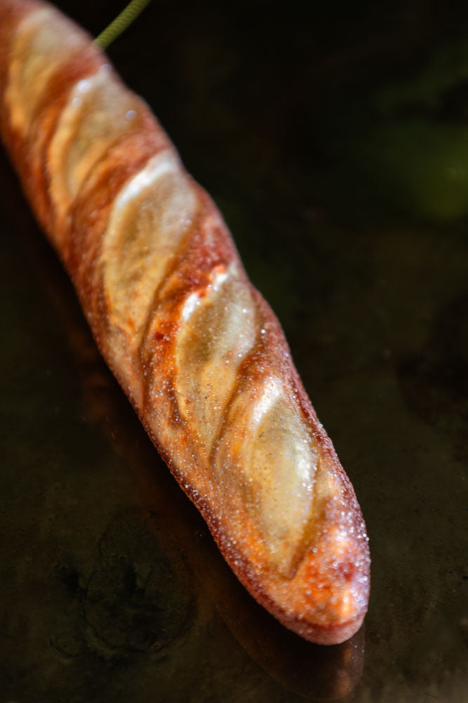 Gold Baguette Glass Christmas Tree Decoration