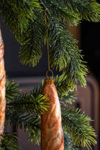 Gold Baguette Glass Christmas Tree Decoration