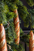 Gold Baguette Glass Christmas Tree Decoration