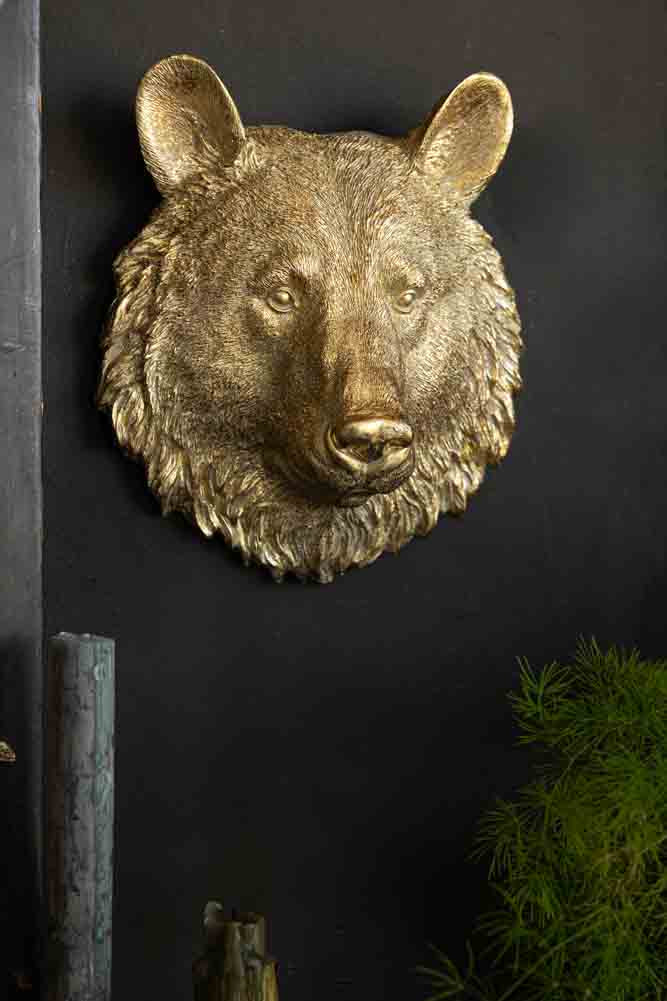 Gold Bear Wall Ornament