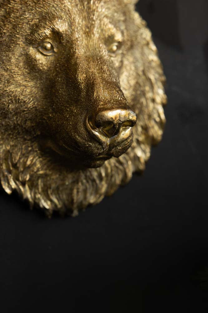 Gold Bear Wall Ornament