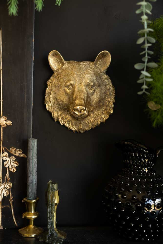 Gold Bear Wall Ornament