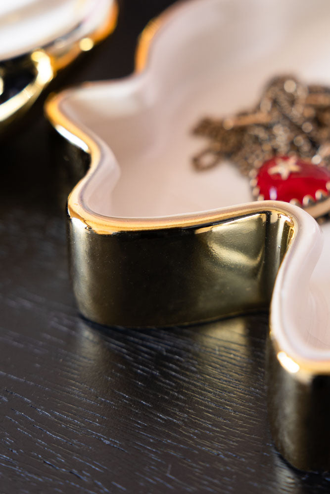 Gold Bow Trinket Box