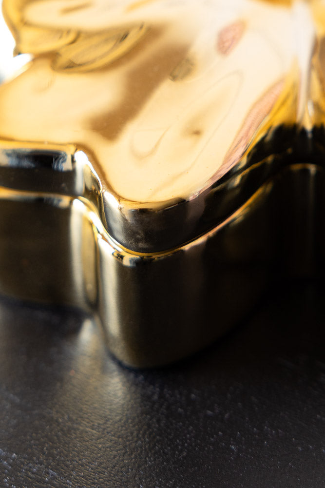 Gold Bow Trinket Box