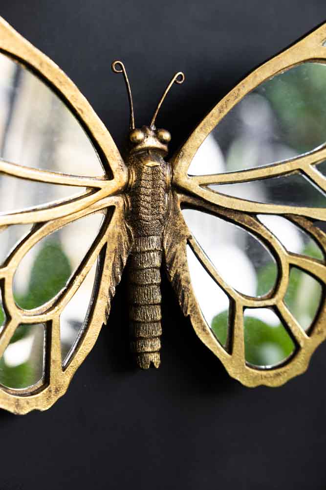 Gold Butterfly Decorative Wall Mirror