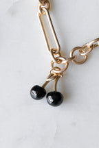 Gold Chunky Chain Charm Necklace
