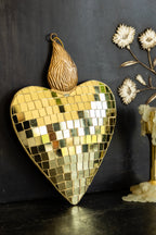 Disco Ball Flaming Heart Decoration - SECONDS