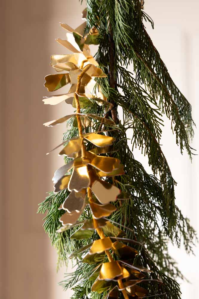 Gold Flower Paper Garland Decoration