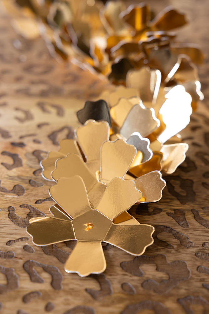 Gold Flower Paper Garland Decoration