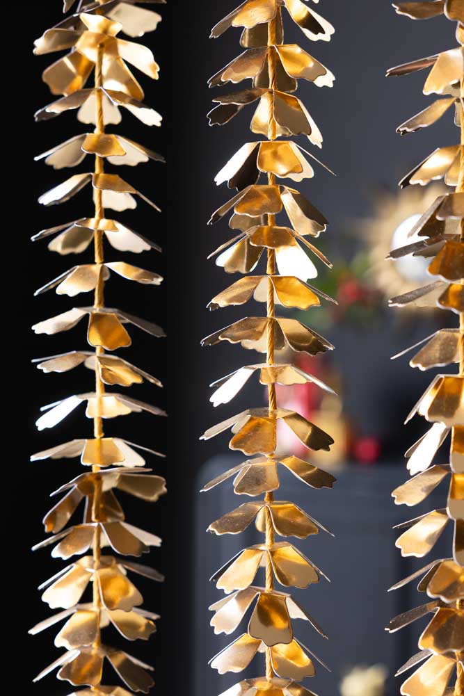 Gold Flower Paper Garland Decoration