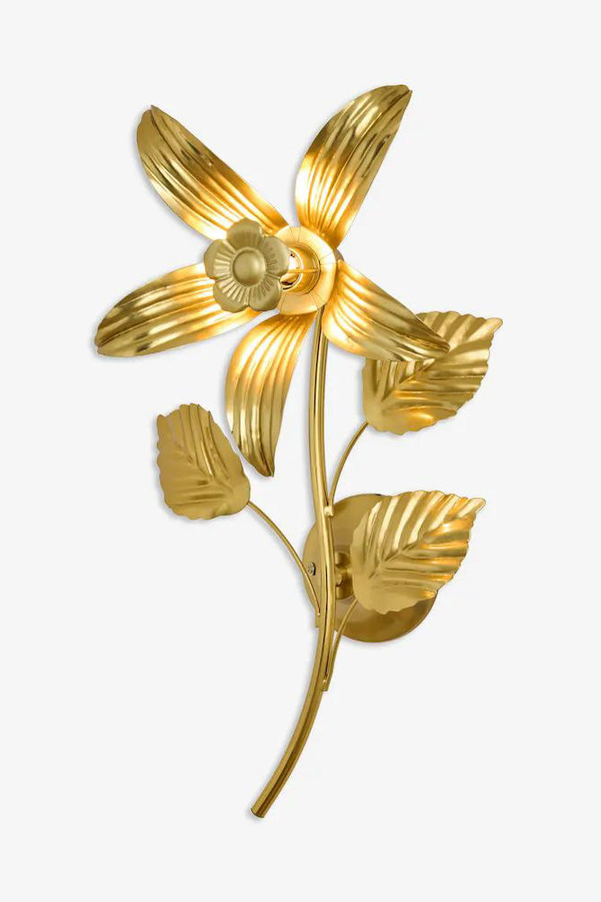 Gold Flower Wall Light