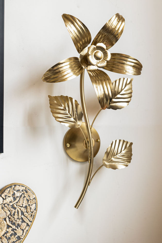 Gold Flower Wall Light