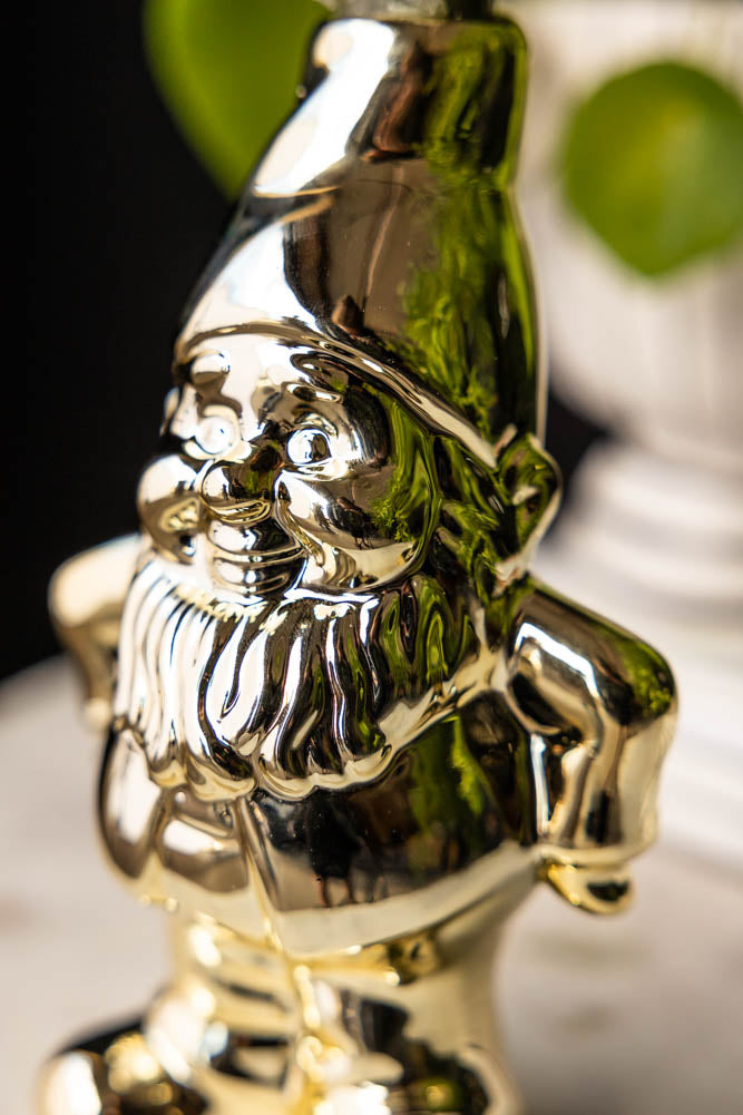 Gold Gnome Single Stem Vase / Candlestick Holder - DISCONTINUED