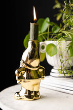 Gold Gnome Single Stem Vase / Candlestick Holder - DISCONTINUED